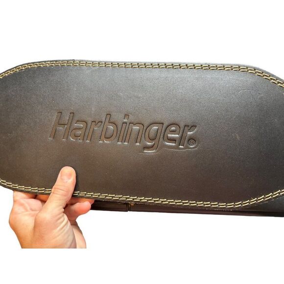 Harbinger Weightlifting Belt M Leather & Suede Black Adjustable Support for Stre - Picture 3 of 8